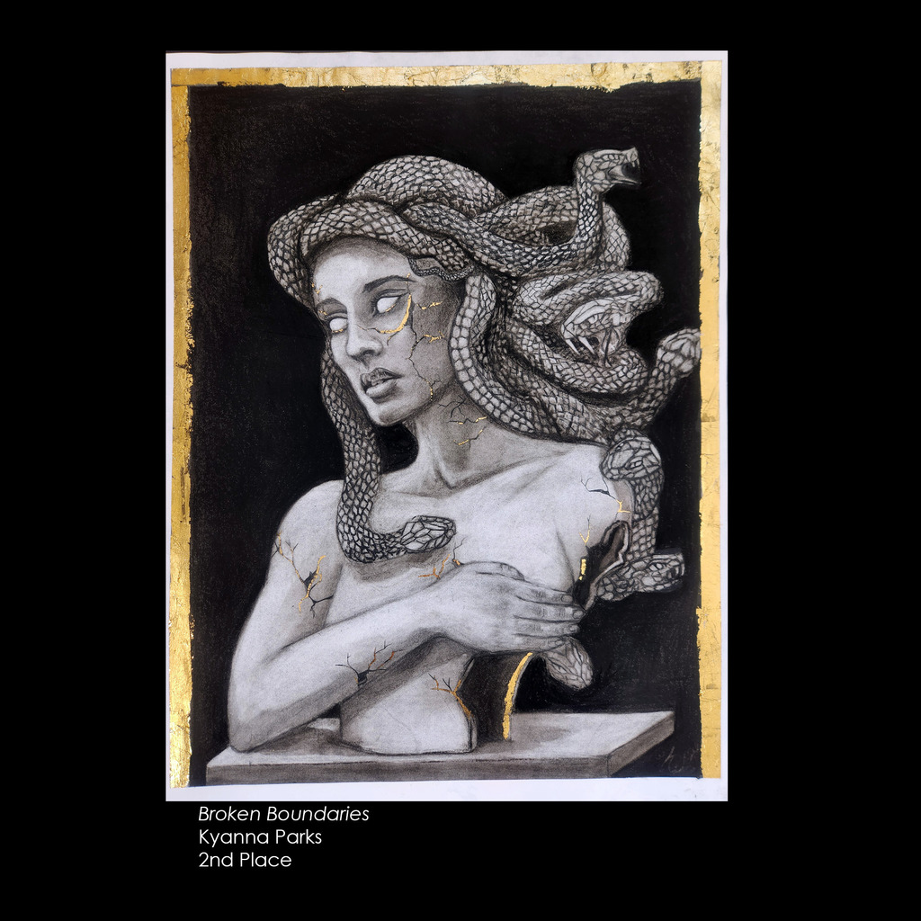 student artwork titled broken promises 3rd place by kyanna parks