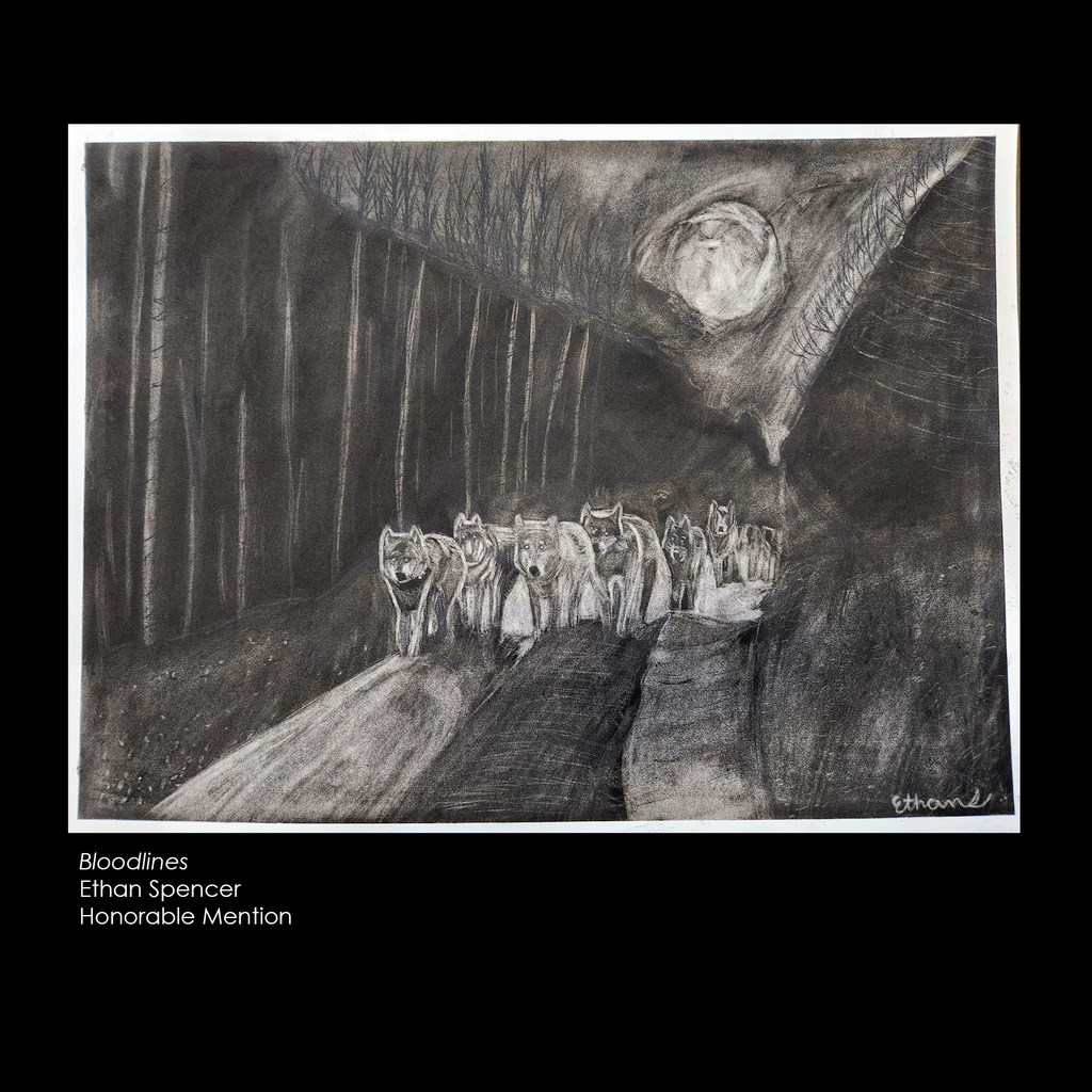 student artwork titled bloodlines honorable mention by ethan spencer