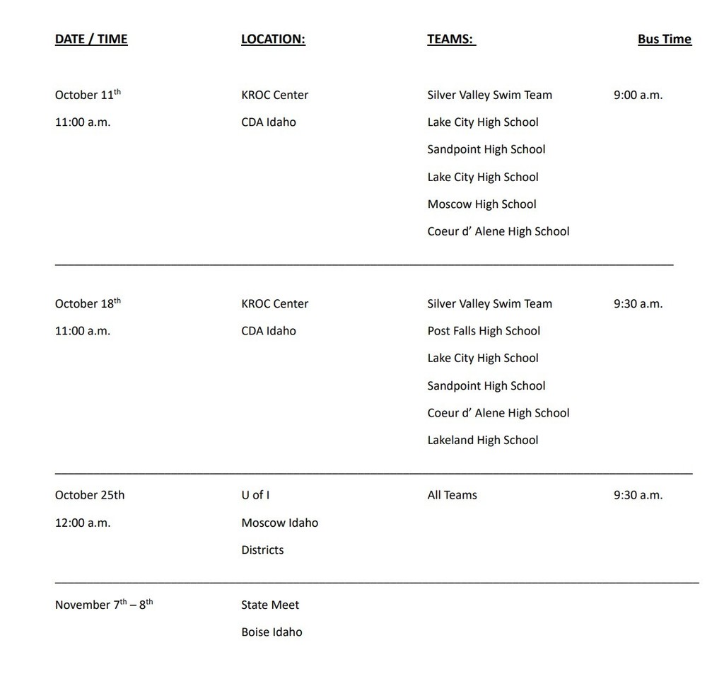 season schedule page 2
