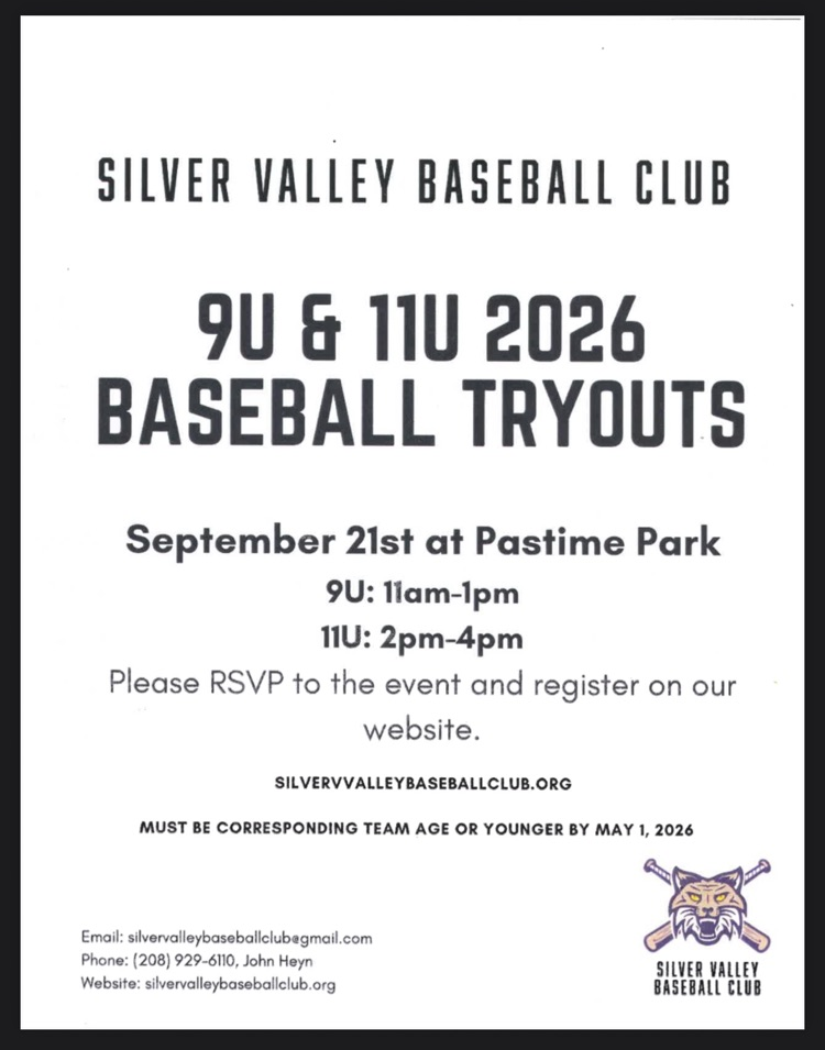 silver Valley Baseball Club Tryouts 