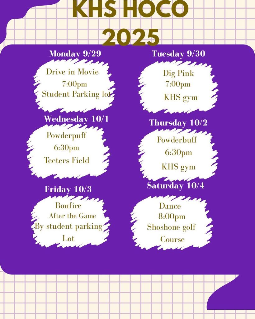 Homecoming Week Schedule