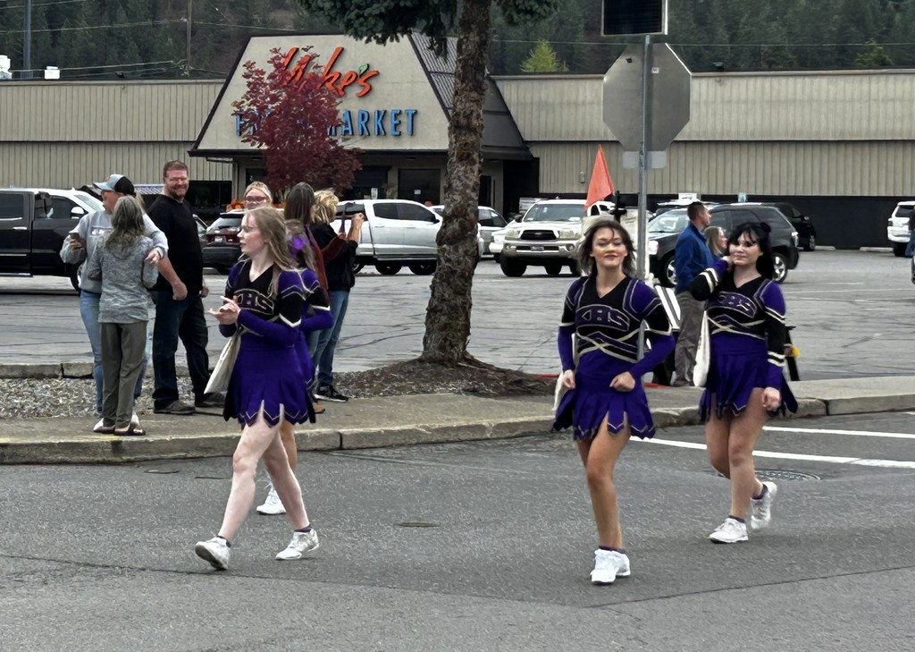 students at a parade