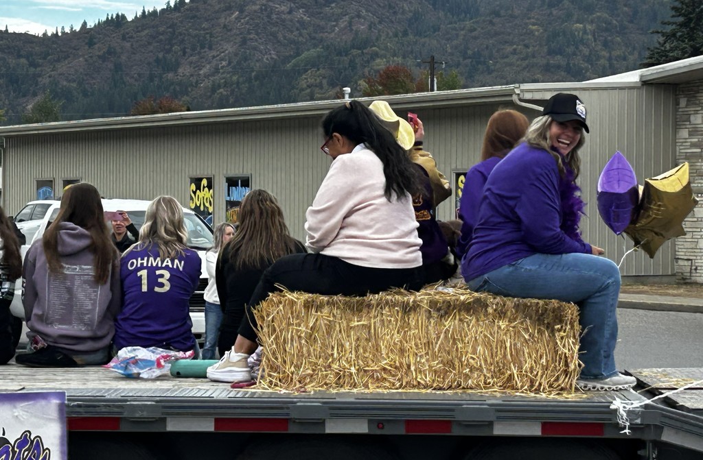 students at a parade