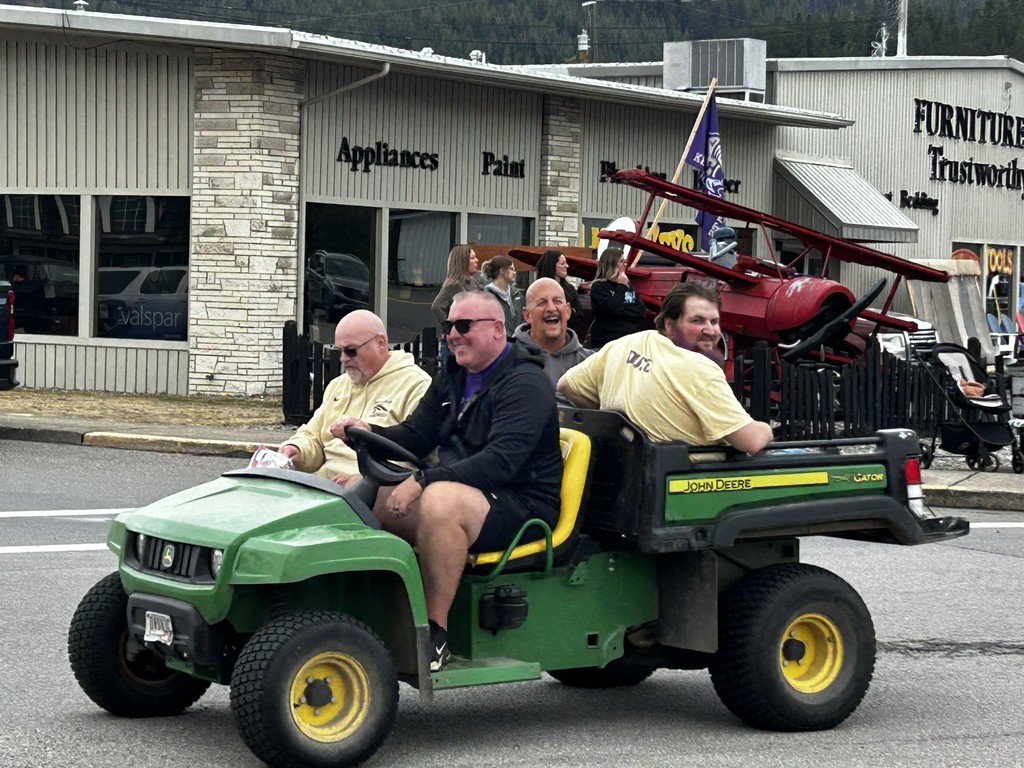 students at a parade