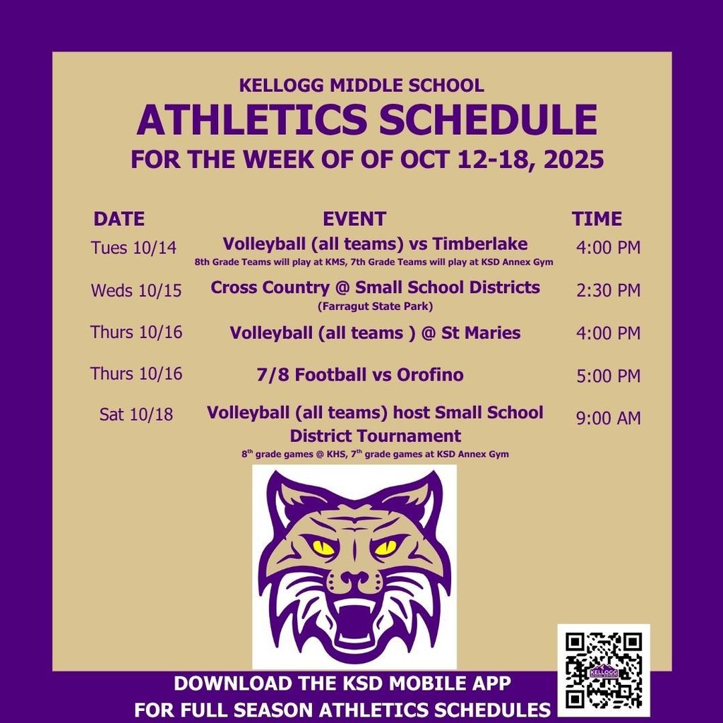 REVISED GAME SCHEDULE KMS 7/8 FOOTBALL VS OROFINO THURSDAY 10/16 5PM TEETERS FIELD