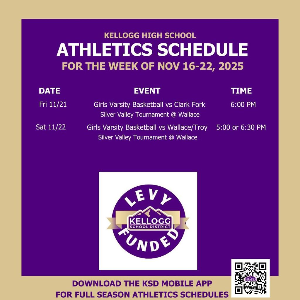 KHS Varsity Girls Basketball tips off at the Silver Valley Tournament in Wallace to end the week.  Winter Sports have arrived!  GO WILDCATS!! 