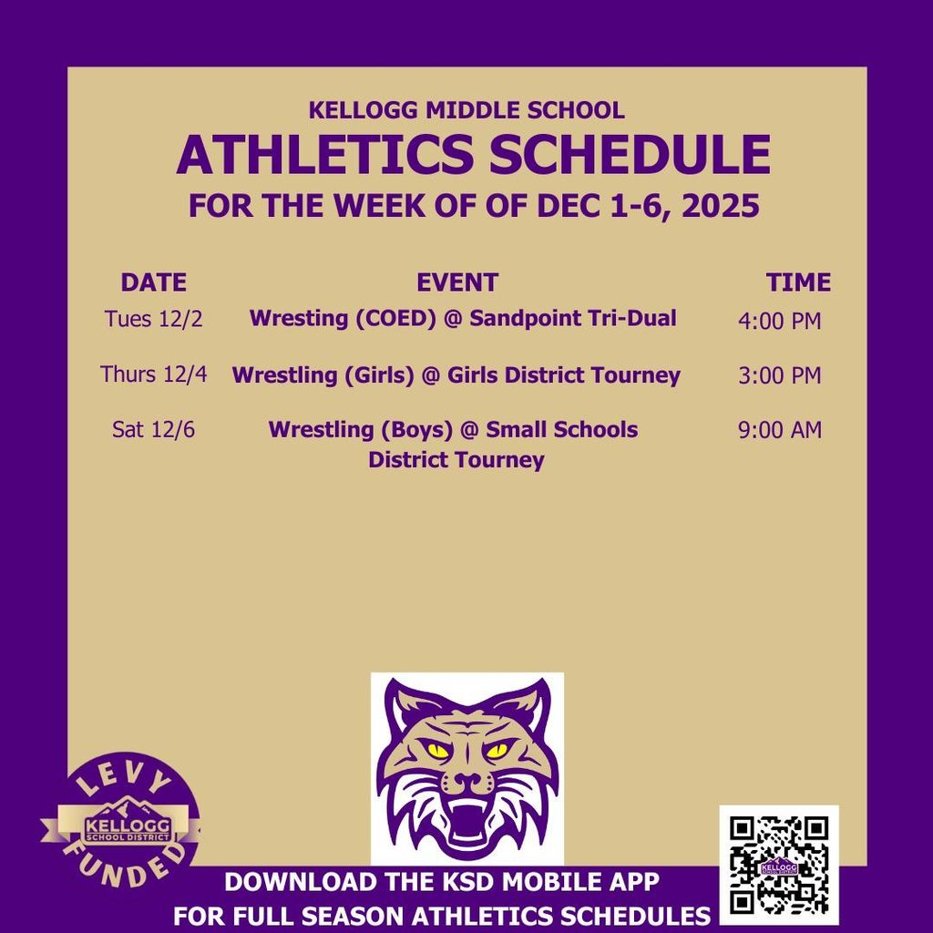 weekly athletics schedule