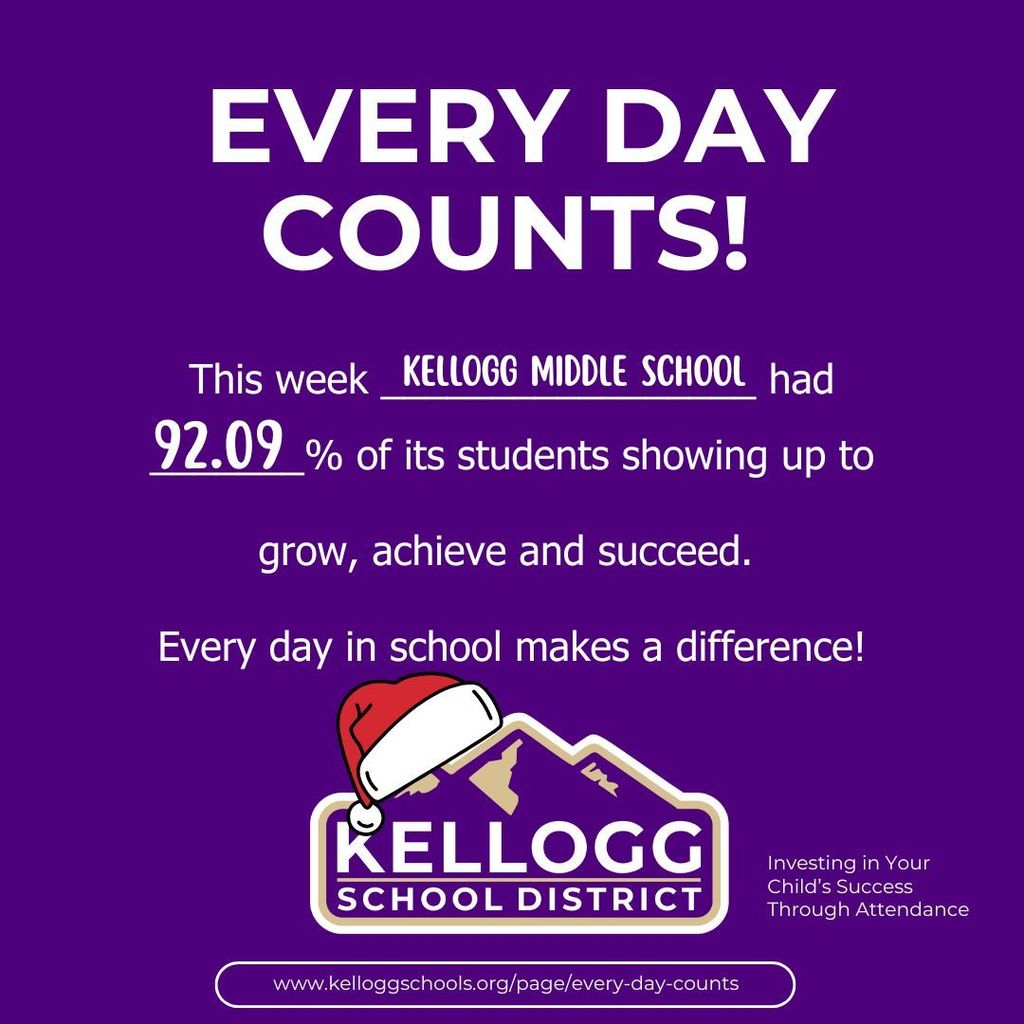 With only three weeks until Christmas Break, our schools are buzzing with concerts, projects, celebrations, and lots of hands-on learning! 🎄✨  This is such a fun and important time of year, and every day in class truly matters. When students are here, they’re part of the activities, memories, and learning moments that make this season special.  Let’s finish December strong together—show up, join in, and make the most of these last school days of 2025! 💛💜#everydaycounts