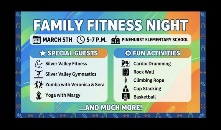 Family Fitness Night is still looking for volunteers, if you’re interested please contact the school  