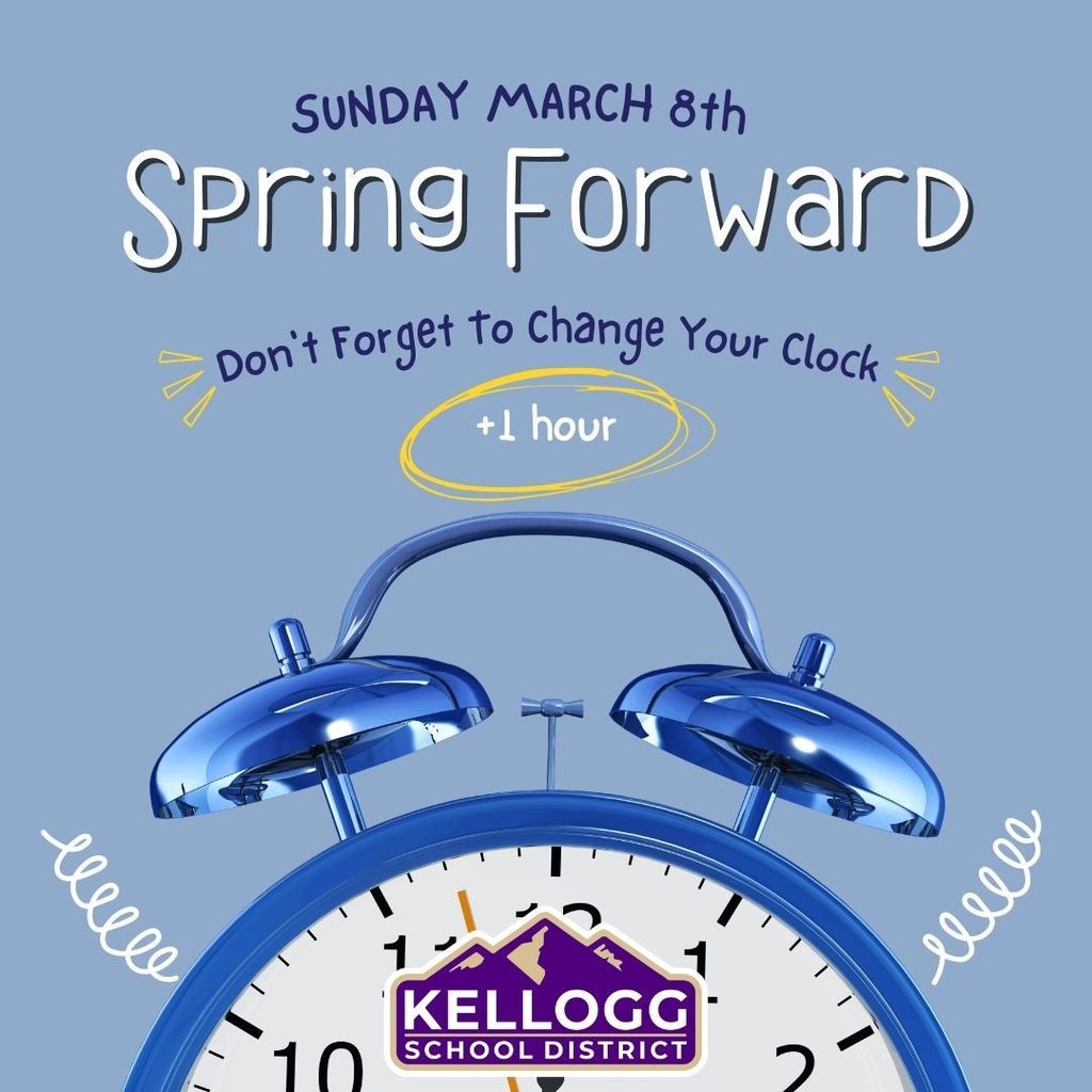 Remember! Clocks spring forward on Sunday!