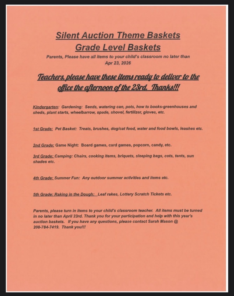 silent auction grade level themed baskets 