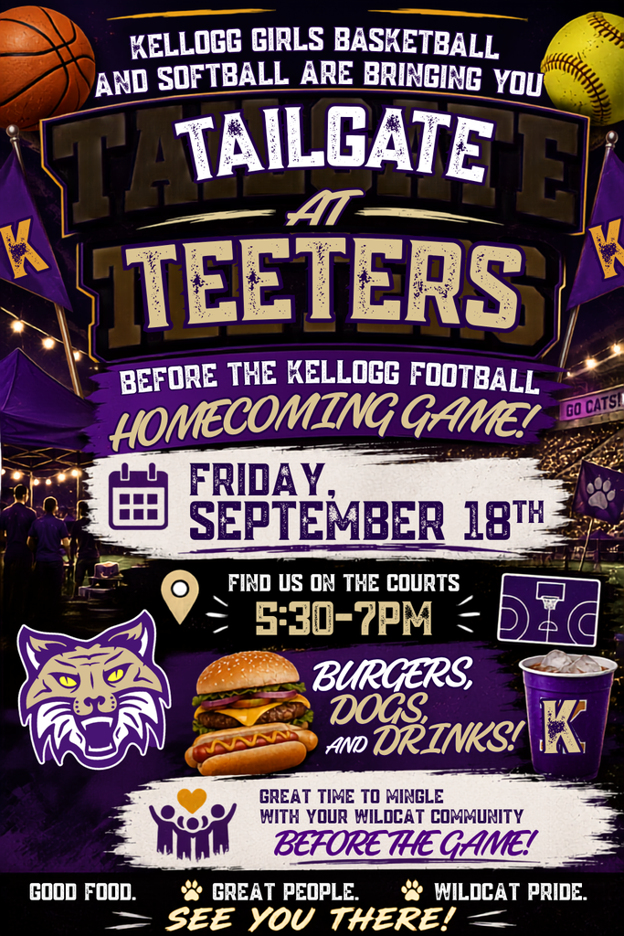 Save the date and support KHS Girls Basketball & Softball at the Tailgate at Teeters!  KHS Homecoming Sept 18 5:30-7:00 