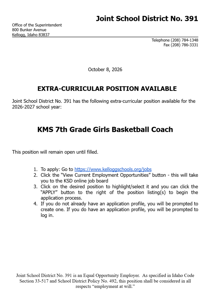 kms 7th grade basketball coach