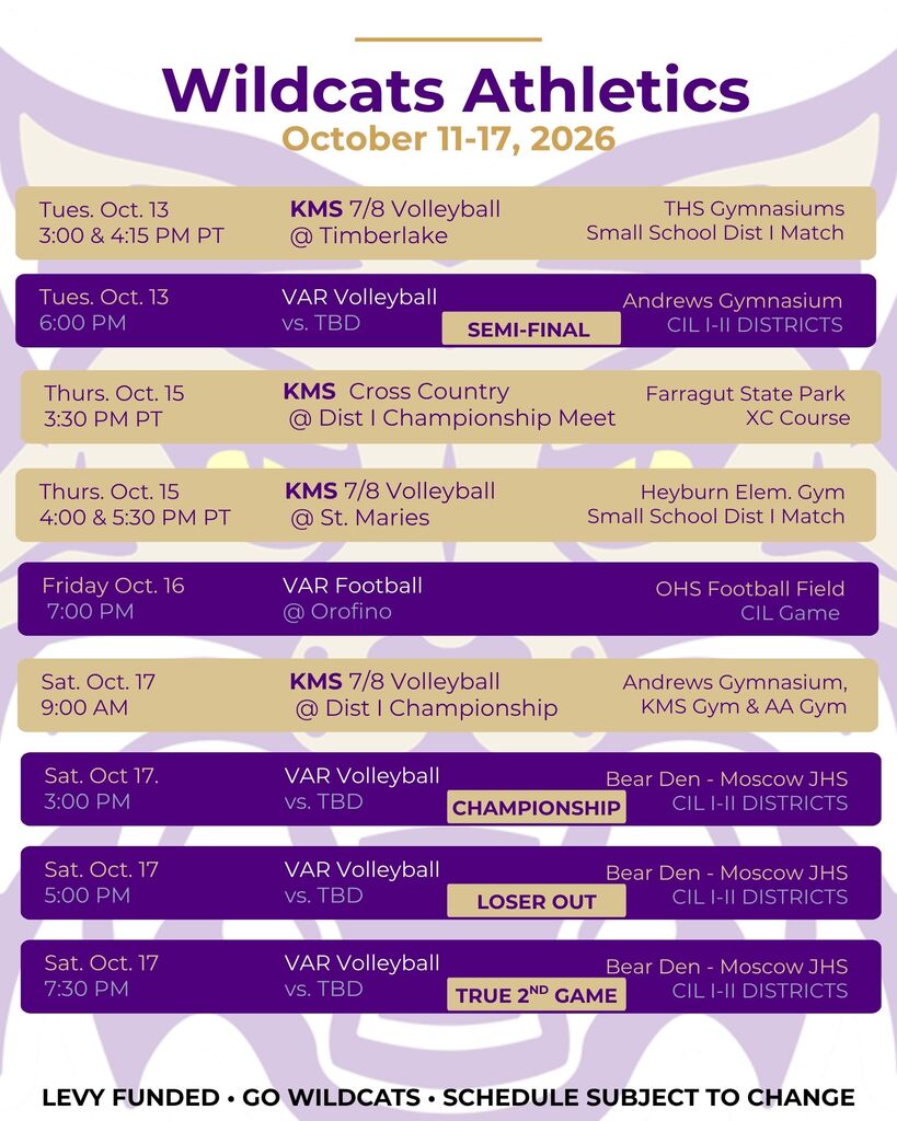 Athletics Schedule