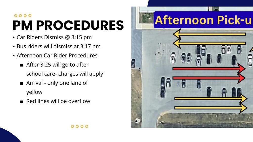 Afternoon pick up procedures