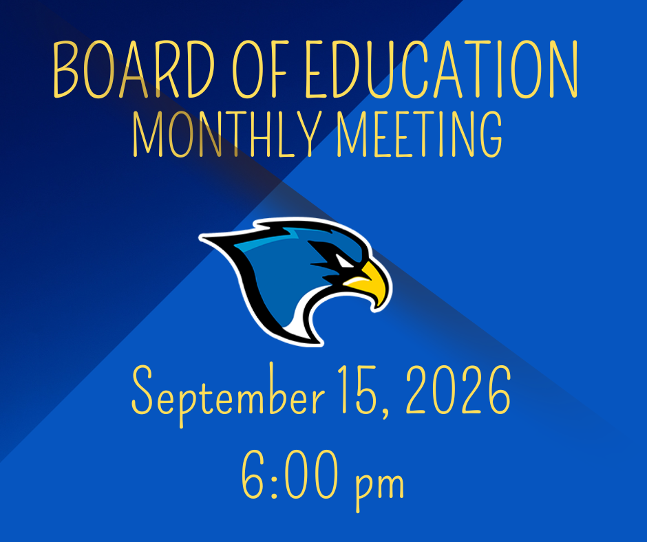 Board of Education Notice for Tuesday, September 15, 2026