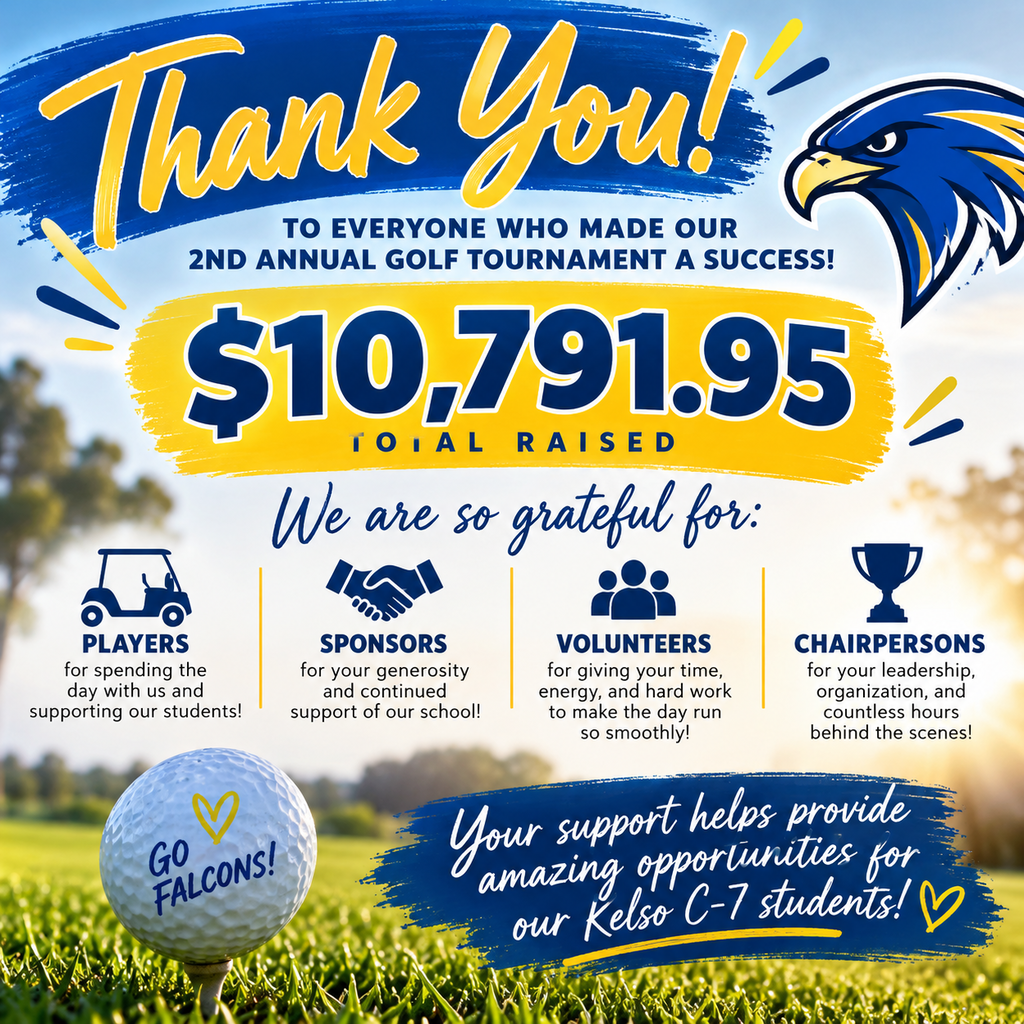 2nd Annual Golf Tournament Total and Thank You