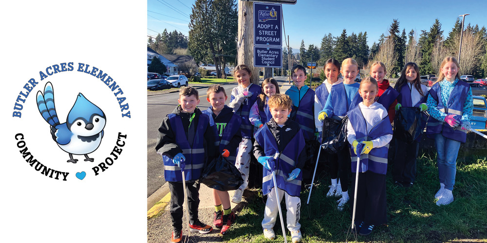 photo of kids picking up trash