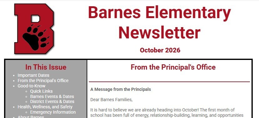 October Newsletter