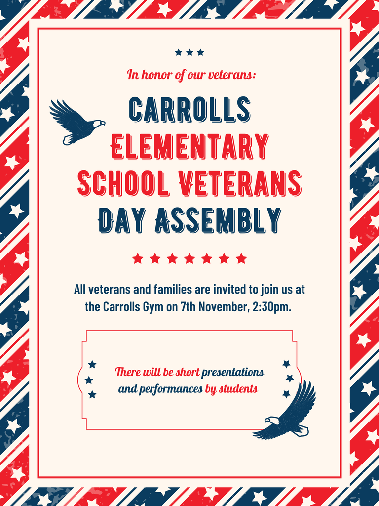 Carrolls Veterans Day Assembly