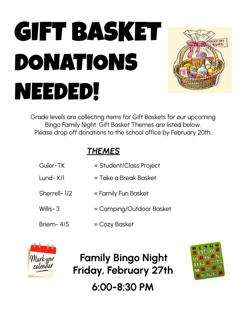Carrolls Gift Basket Donations Needed