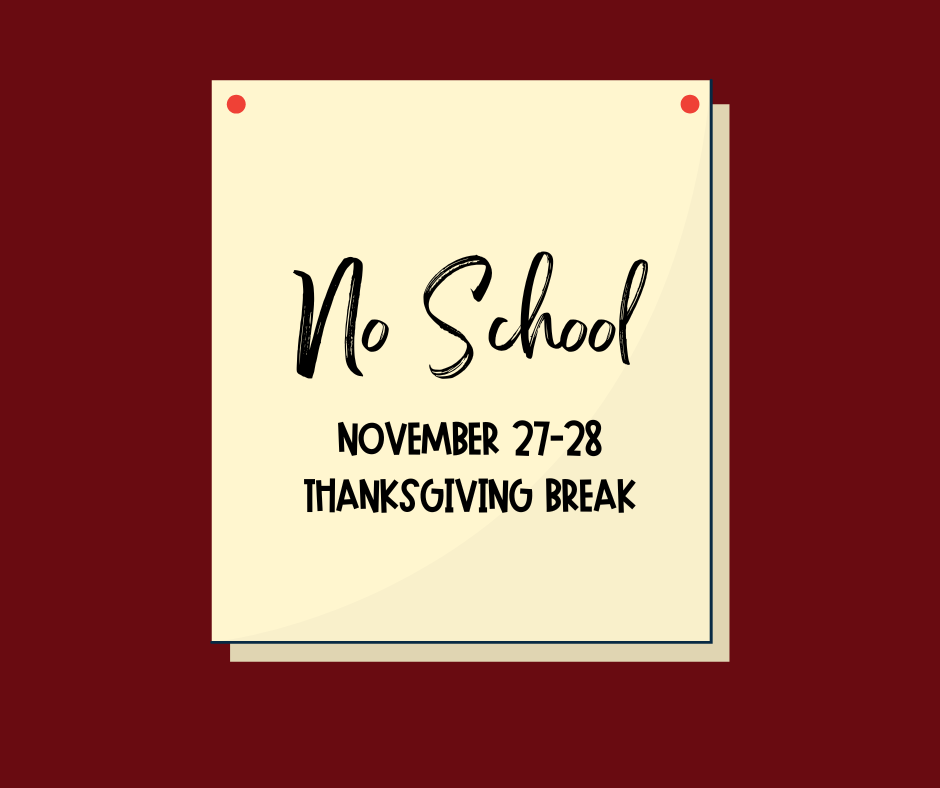 No School Nov 27-28