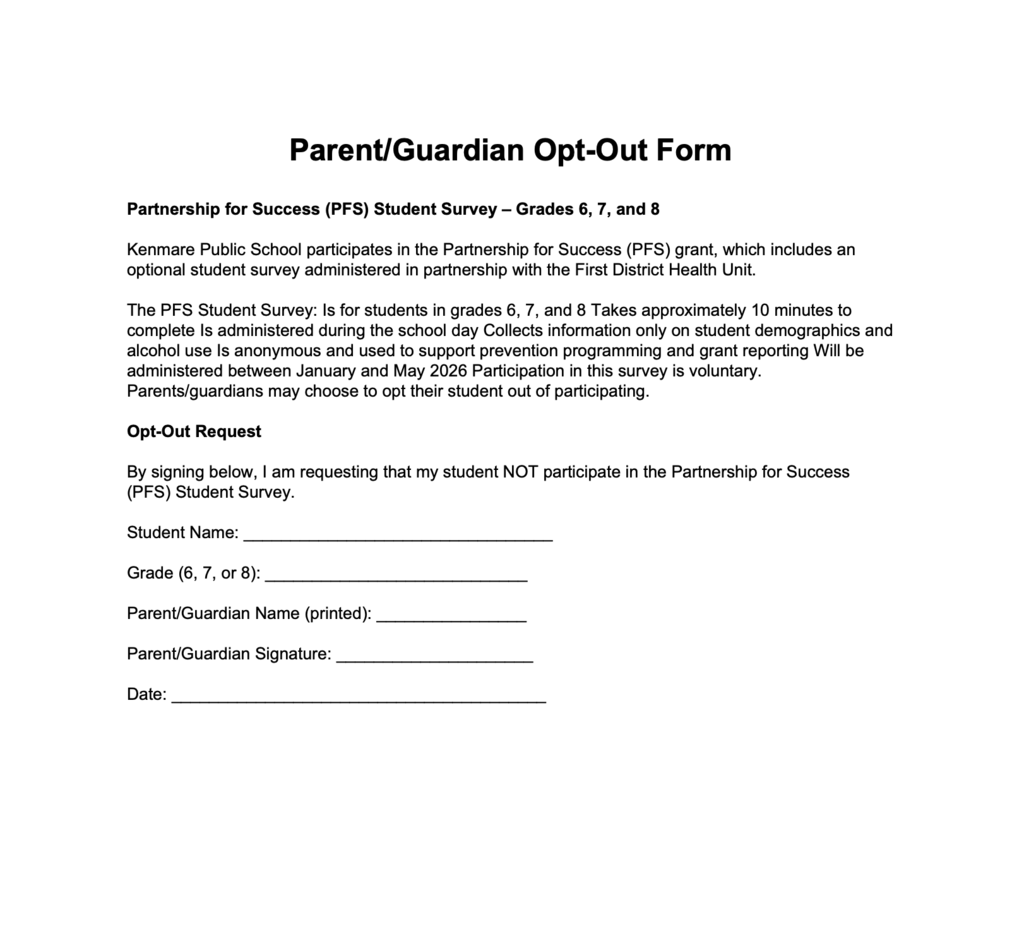 OPT OUT FORM