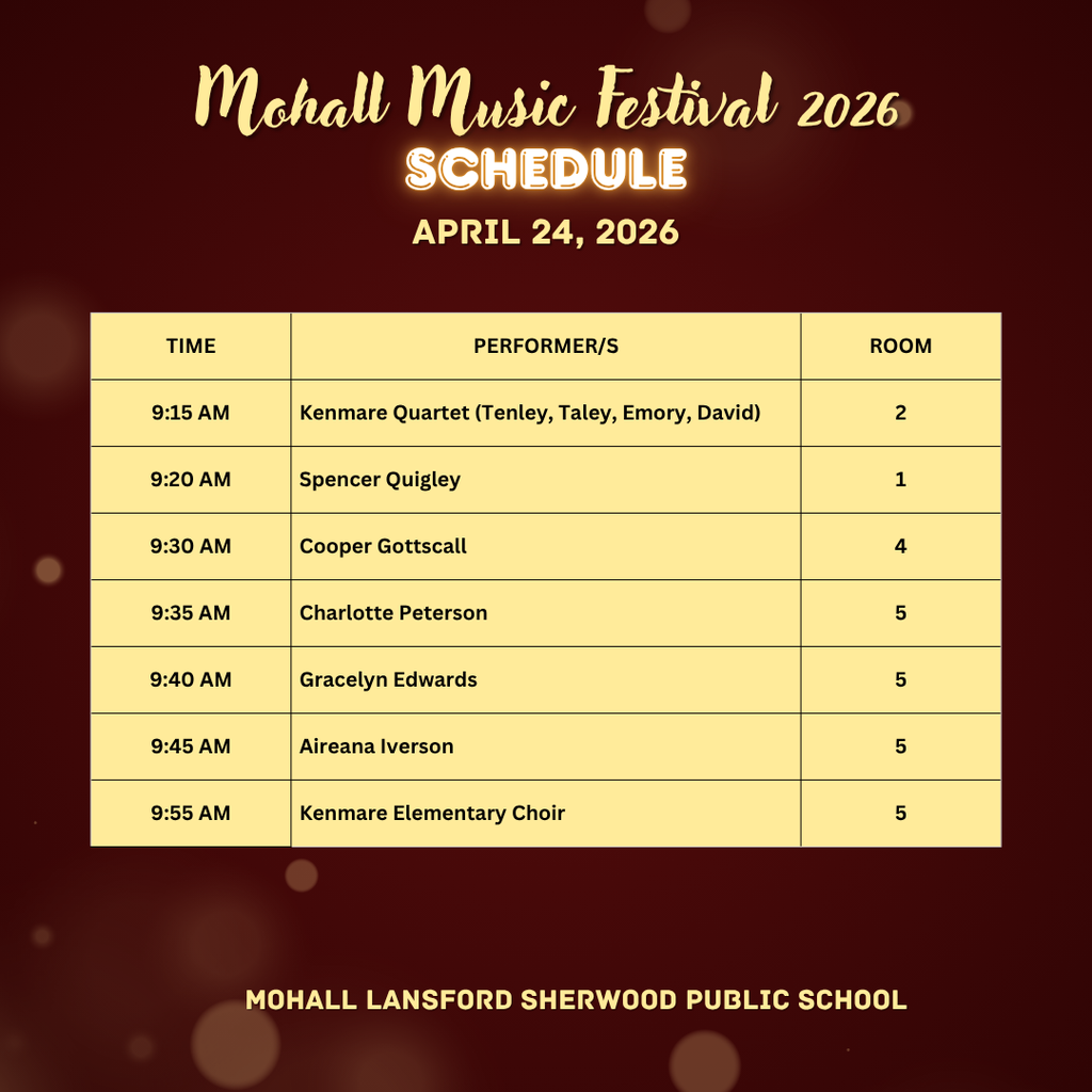 Mohall Music Festival Schedule