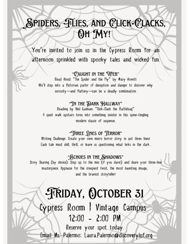 Halloween In-Person Experience Flyer