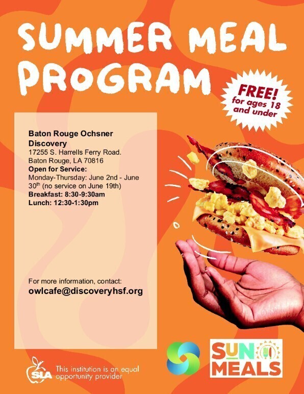 summer meal program flyer