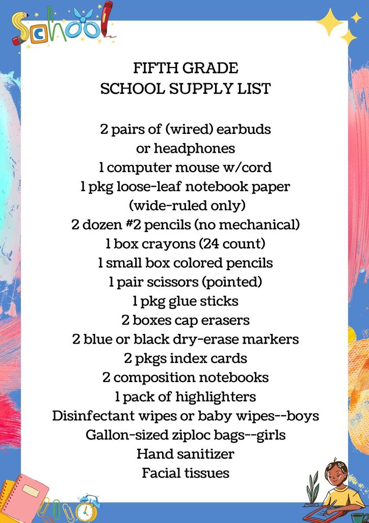 supply list