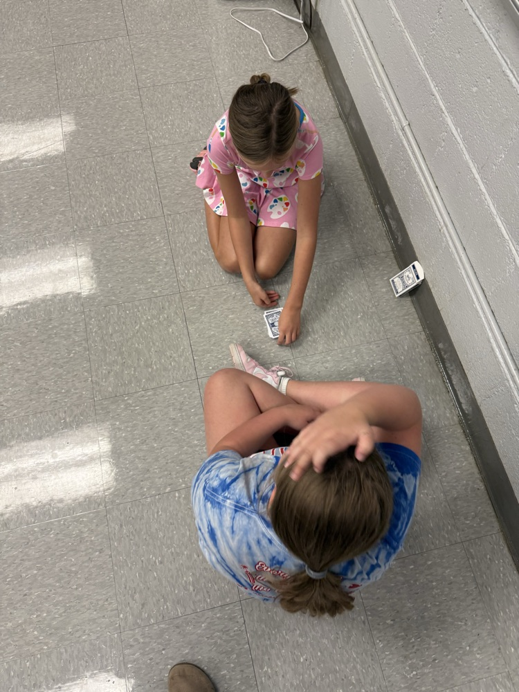 4th Graders playing "Flip It" to practice their multiplication facts✖️🃏