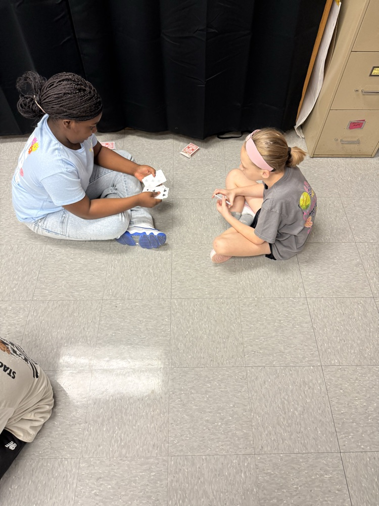 4th Graders playing "Flip It" to practice their multiplication facts✖️🃏