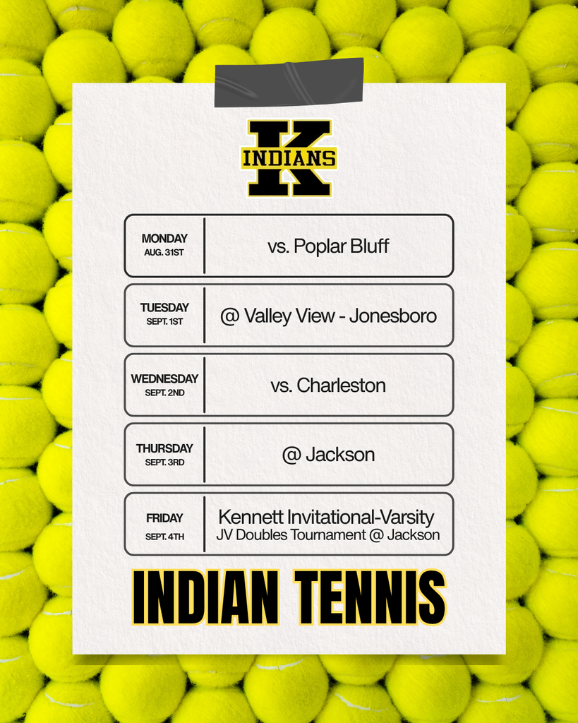 Tennis schedule