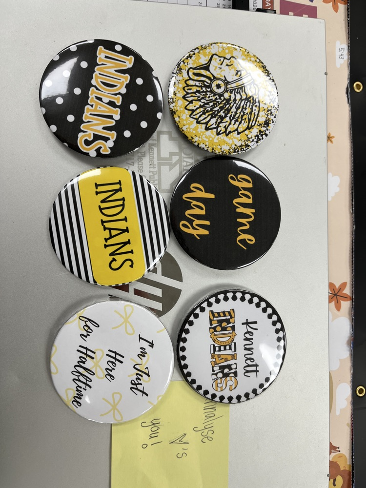We started our new 3” buttons last year. This year we are adding sparkle and personalization