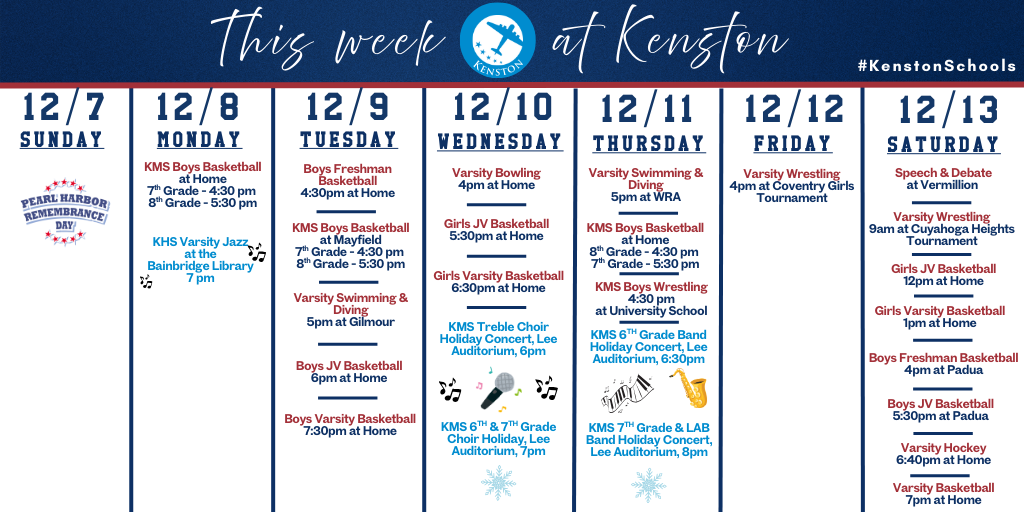 At A Glance week of 12/7/25