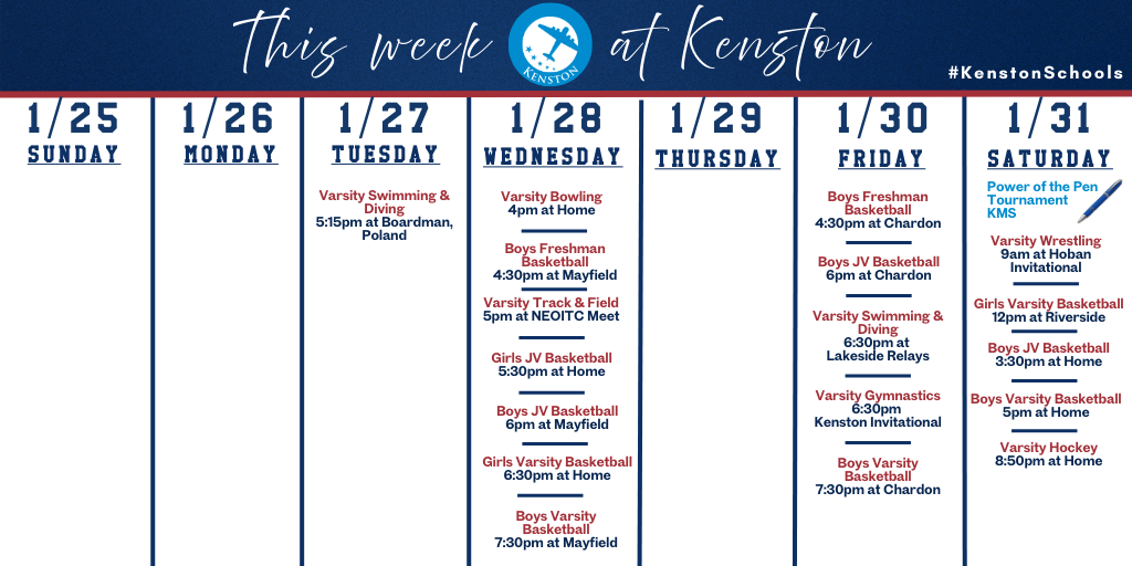 Weekly At-A-Glance for 1/25/26