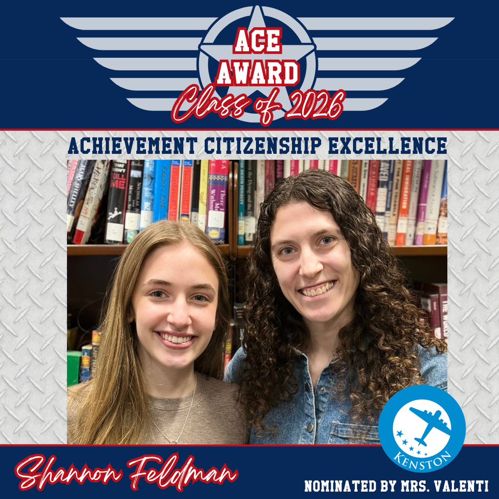 SENIOR ✈️ ACE AWARD: Congratulations to Shannon Feldman, who was nominated by 🌎  Social Studies Teacher Megan Valenti. 