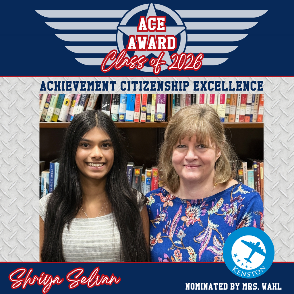 SENIOR ✈️ ACE AWARD: Congratulations to Shriya Selvan, who was nominated by 🌎 French Teacher Brenda Wahl.