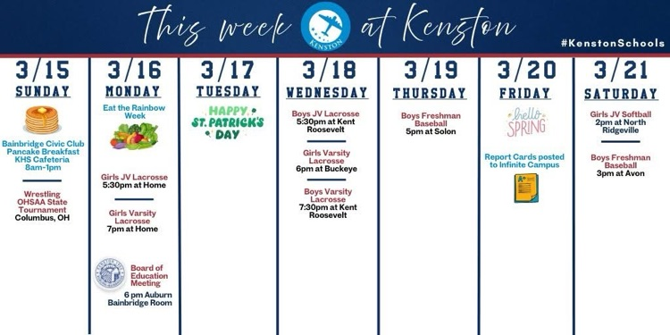 At-A-Glance week of March 15, 2026