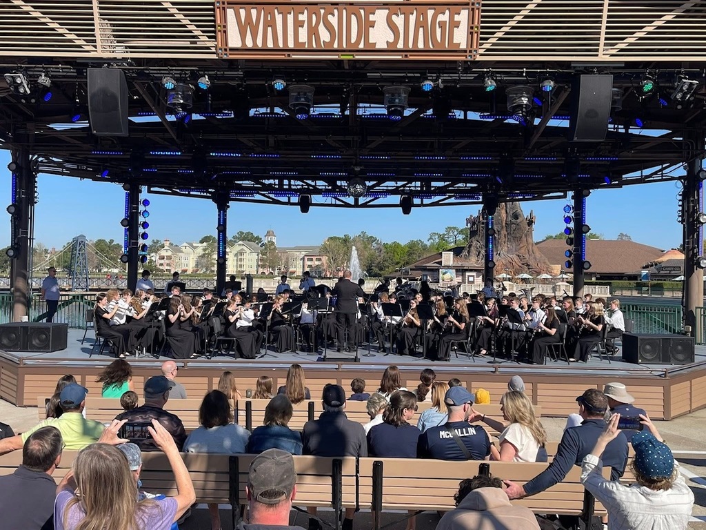 KHS band choir trip to Disney Waterside Stage