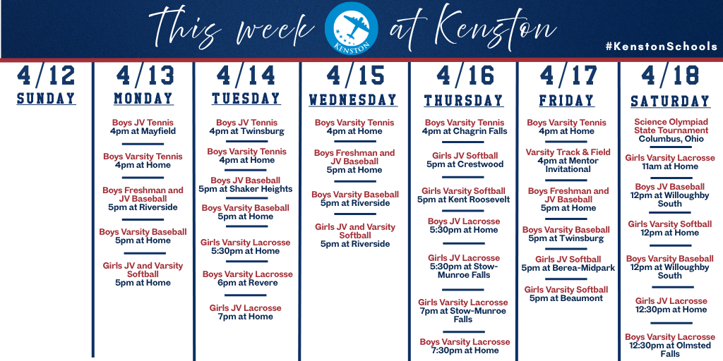 At-A-Glance for the Week of April 12, 2026
