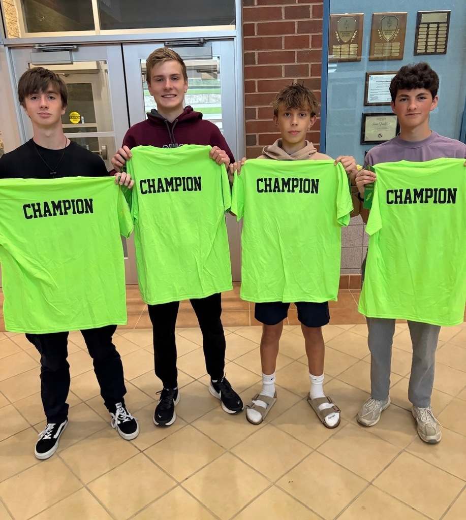 8th Grade boys track winners