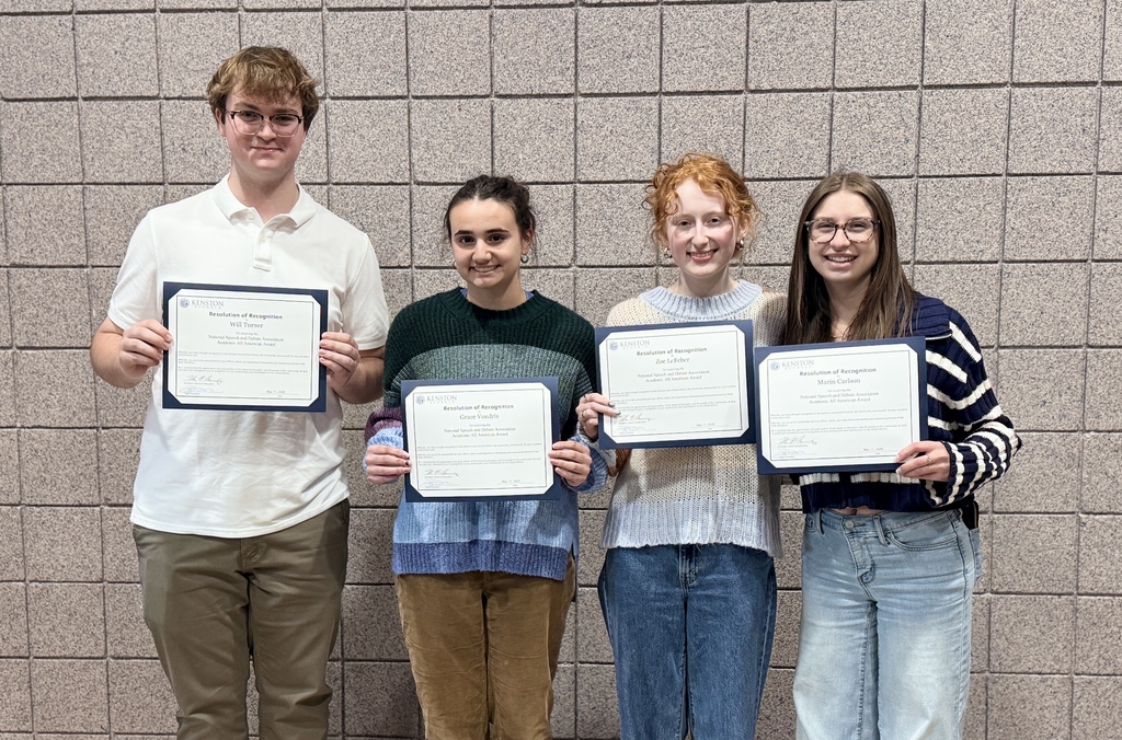 Students with commendation for receiving the National Speech and Debate Association Academic All-American Award