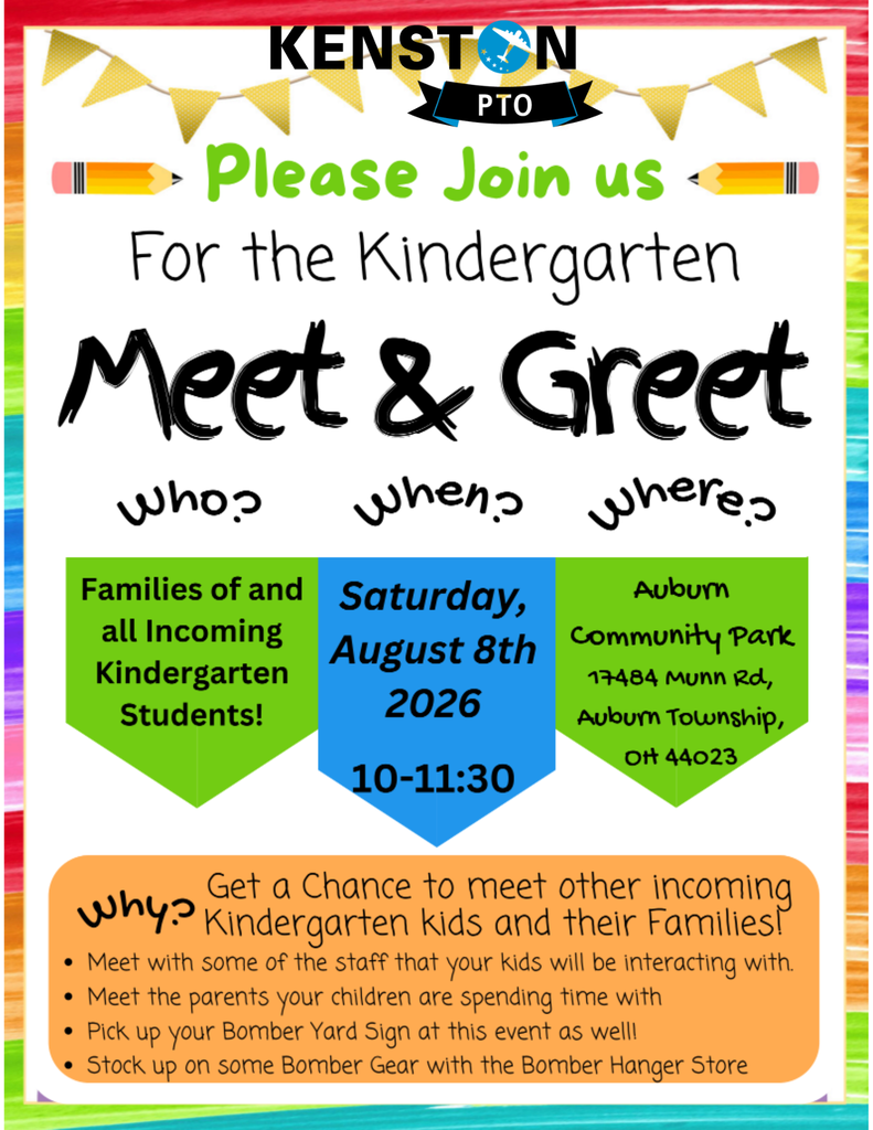 Kindergarten meet and greet August 8 from 10-11:30