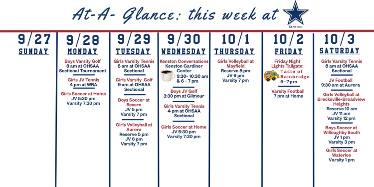At A Glance 9/27/26