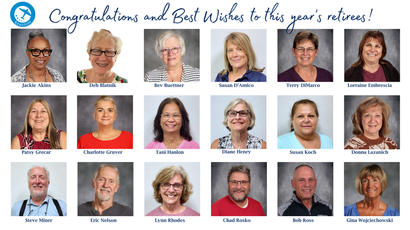 Congratulations & Best Wishes to this year's retirees!