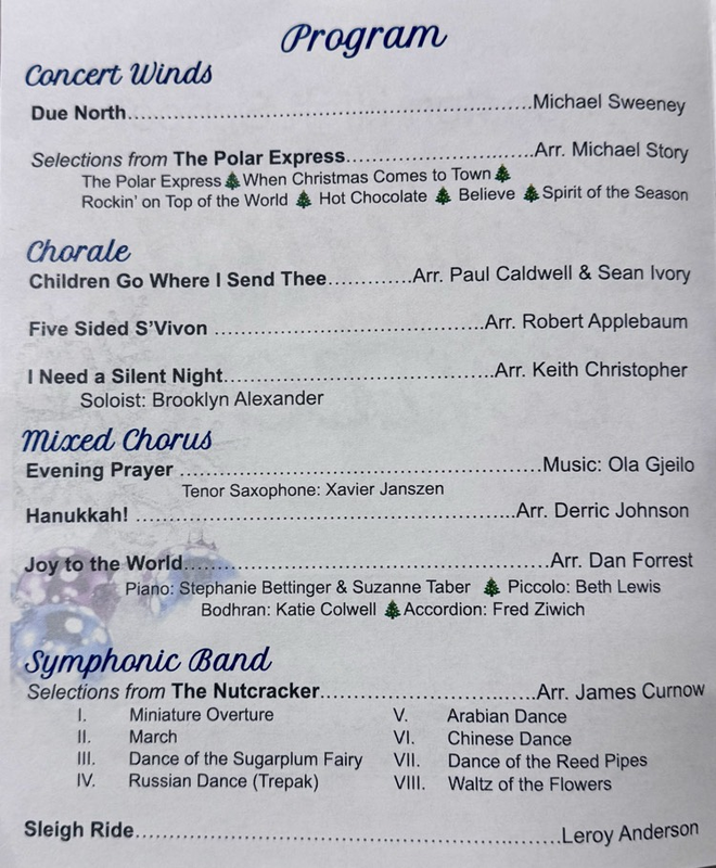 KHS Holiday Concert Program