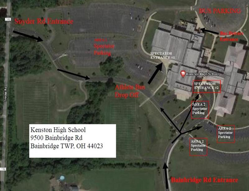 Parking and Entrance Map KHS  Wrestling Districts