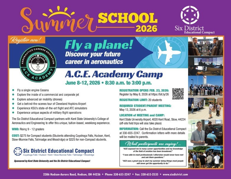 flyer about summer school flying a plane career in aeronautics